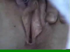 Slut played with her pussy and uses animal dildo